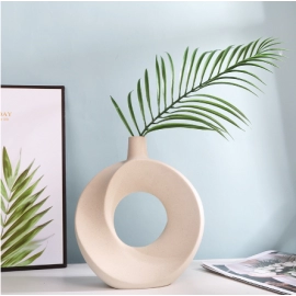 Ceramic vase ornaments ins Nordic style ornaments Living room flower arrangement Light luxury creative ceramic vase