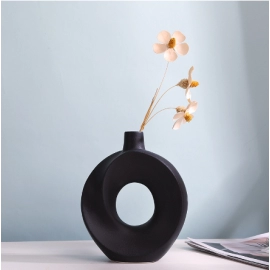 Ceramic vase ornaments ins Nordic style ornaments Living room flower arrangement Light luxury creative ceramic vase