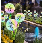 Solar lawn lamp, ground insertion, three head dandelion lamp, LED outdoor garden lawn decorative lamp  Ornamental lamp