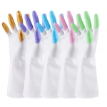 Dishwashing Gloves Women's Household Latex Waterproof Rubber Rubber Leather Kitchen Wash Clothes Brush Bowls Clean Thin Household Gloves